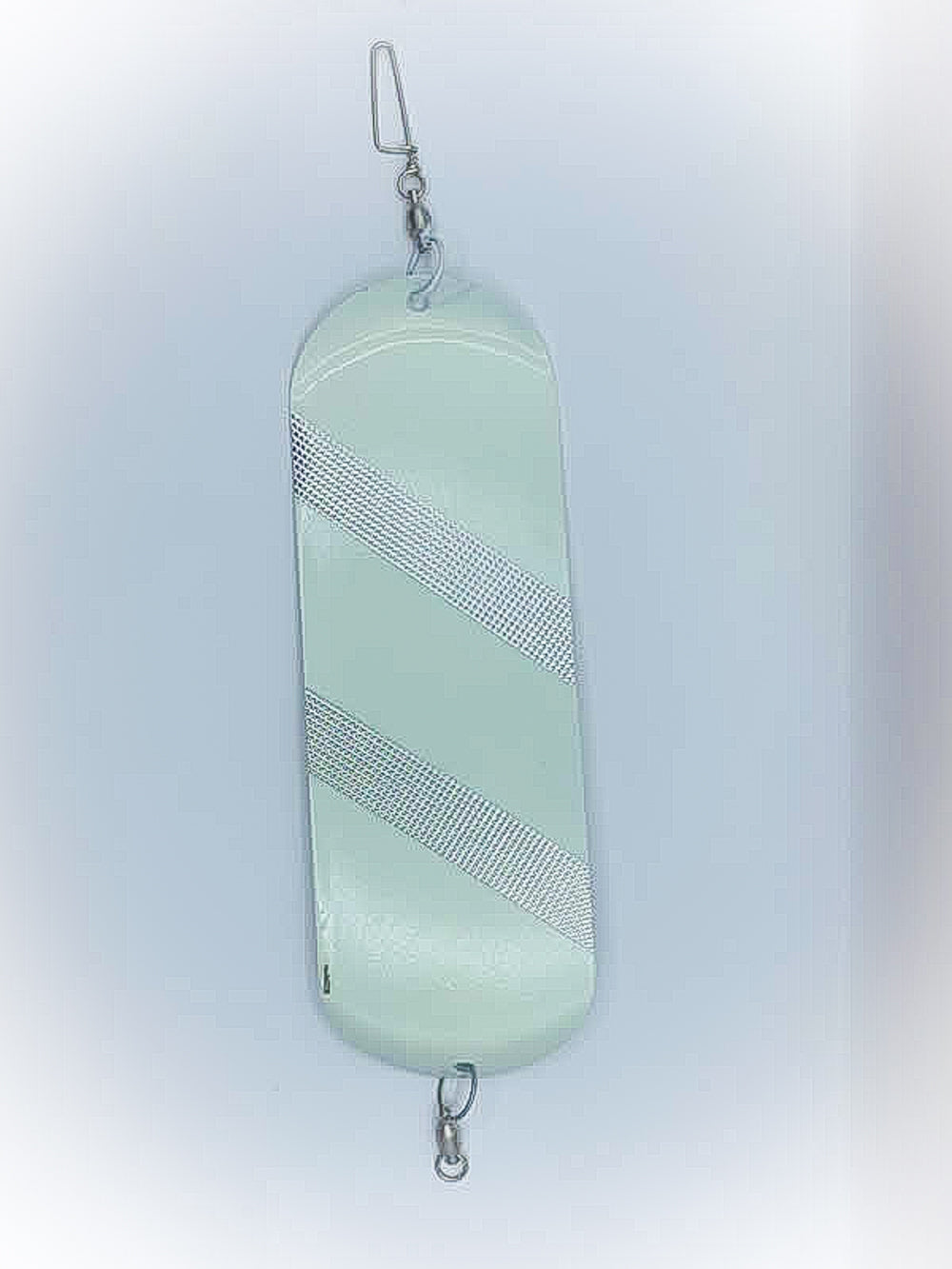 Glow White Prizm Stripe Both Sides 8" Dodger