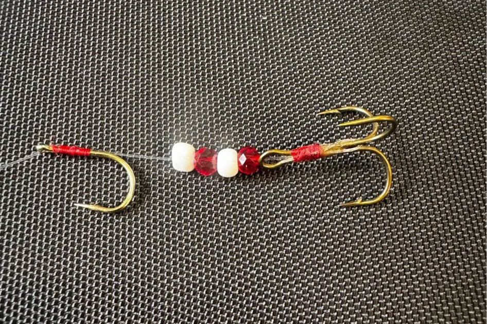 Sliding Bait Rigs - #10 Bronze Hook With Red and White Beads