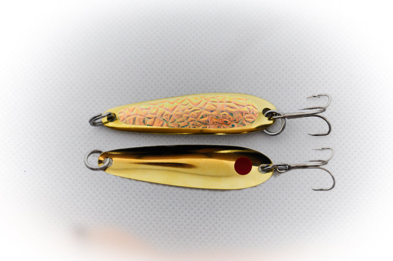 Brass Crushed Ice with Red Dot on Back #100