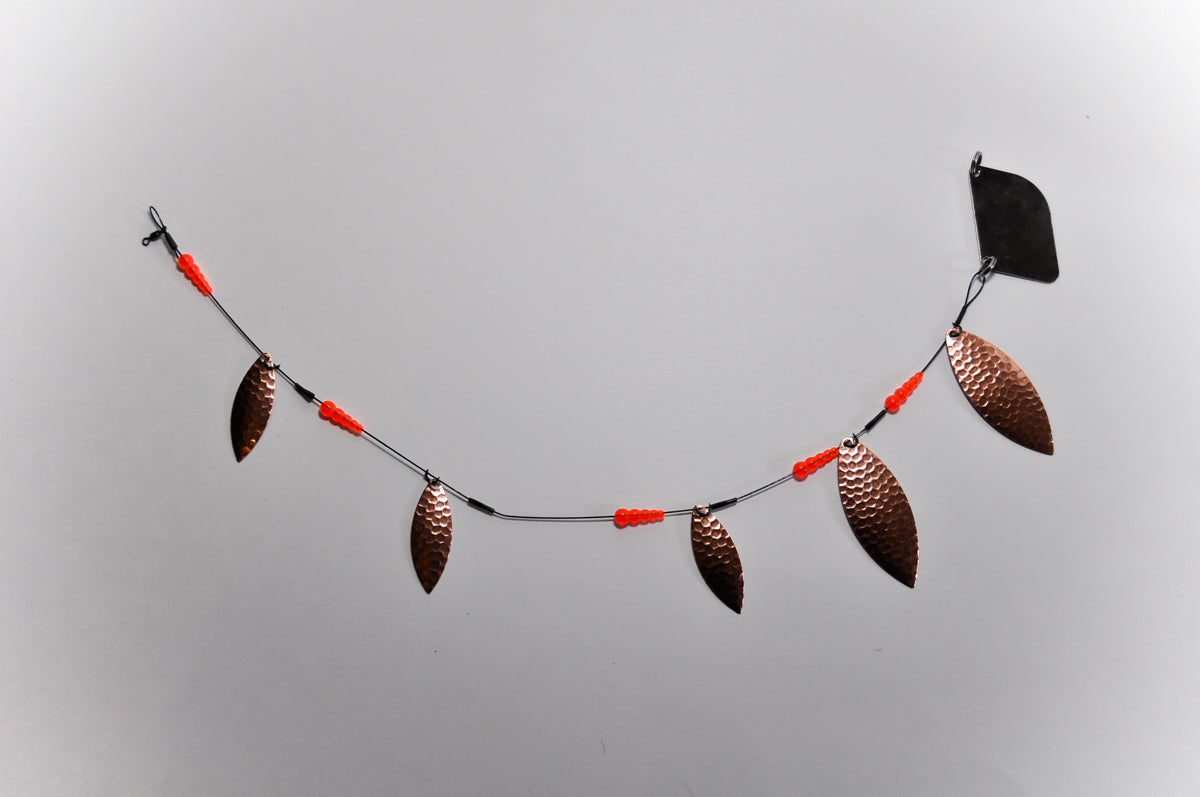 Mini Lake Troll Flasher - Hammered Copper