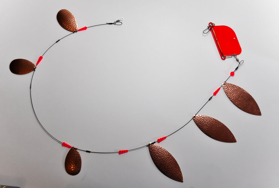 Hammered Copper Lake Troll Flasher