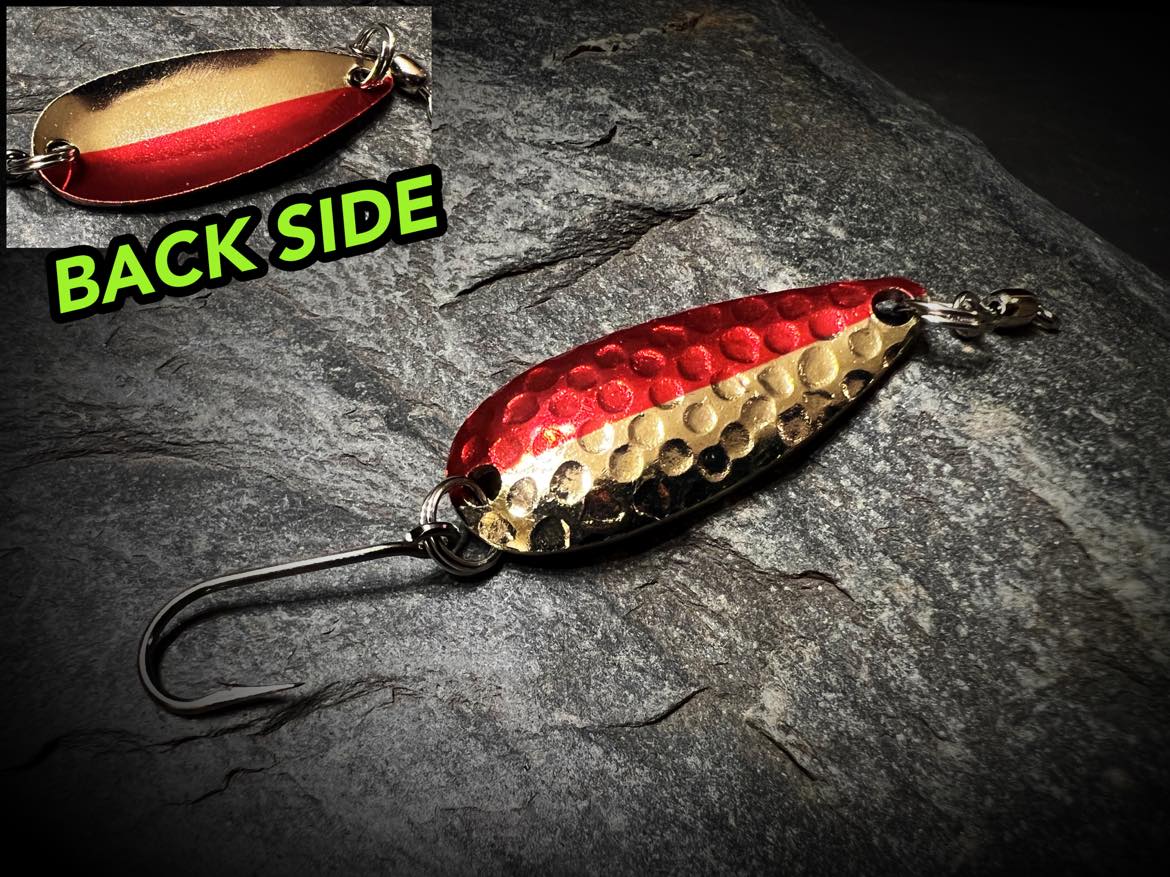 Maine Trout Whisperer Casting Spoon - Brass Red