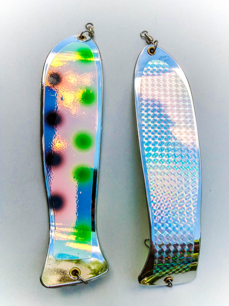 2 Face 10" Fish Shaped Paddle Flasher