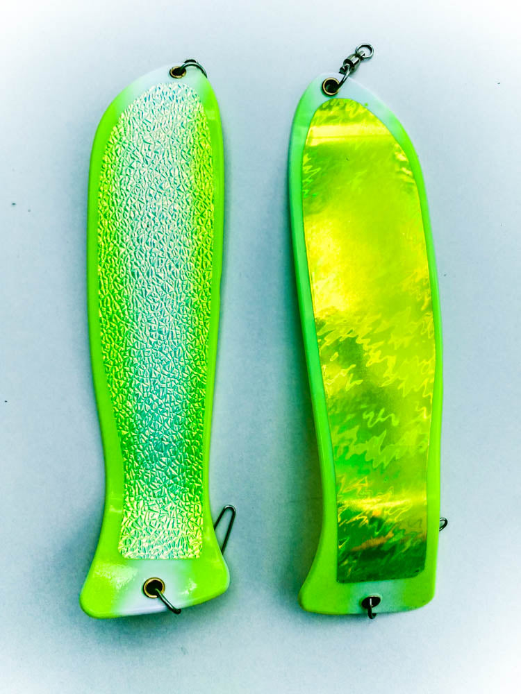 Yellow Pretty Girl 10" Fish Shaped Paddle Flasher