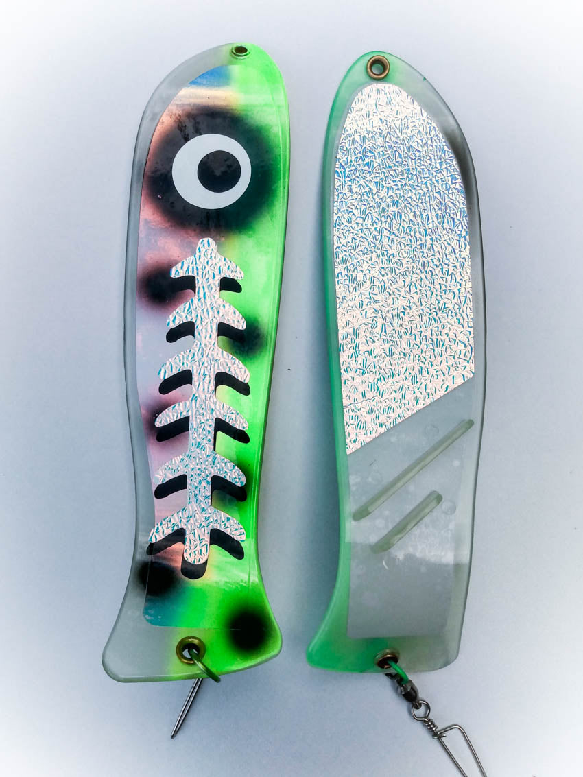 Freak Frog Yellow 10" Fish Shaped Paddle Flasher