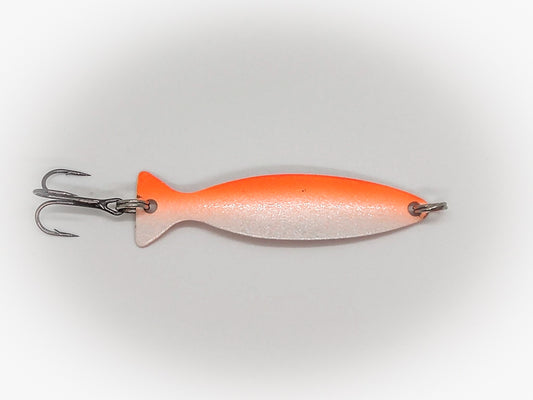 Pearl & Orange Copper Back - Fish Shaped Spoon