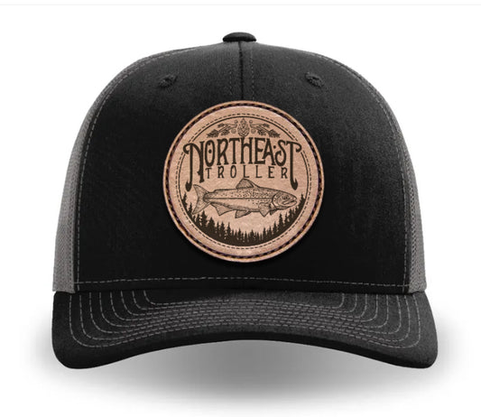 Northeast Troller Leather Patch Hat - Black & Charcoal