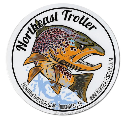 Northeast Troller Decal - Brown Trout