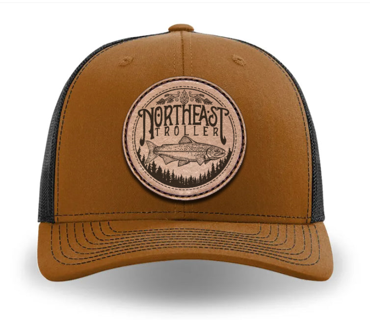 Northeast Troller Leather Patch Hat - Carmel & Black
