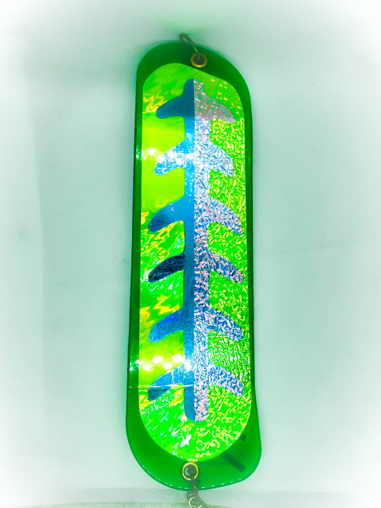 Green Paddle Yellow Stud 8" Paddle Flasher