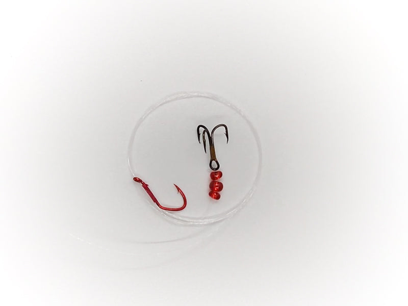 Sliding Bait Rigs - #10 Red Hook With Beads