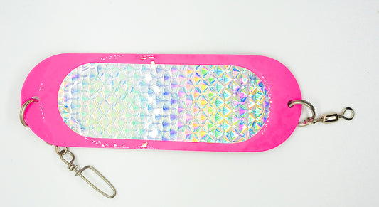 Flo Pink & Silver Holo 4.5" Traditional Dodger