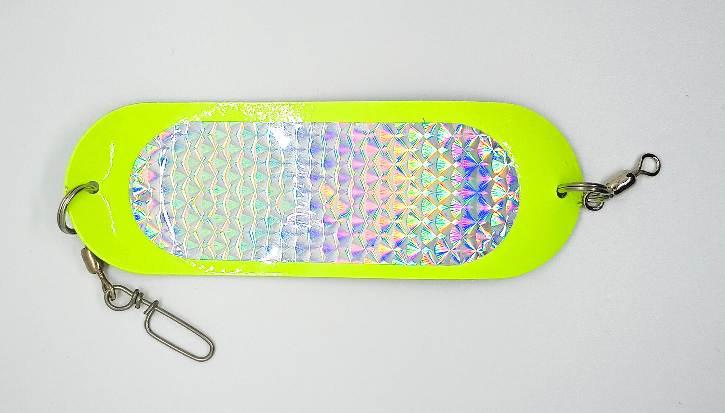 Chartreuse & Silver Holo 4.5" Traditional Dodger