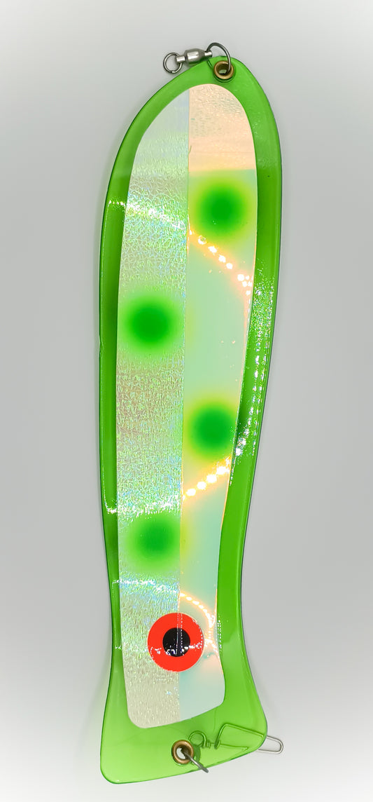 Green Bam 10" Fish Shaped Flasher
