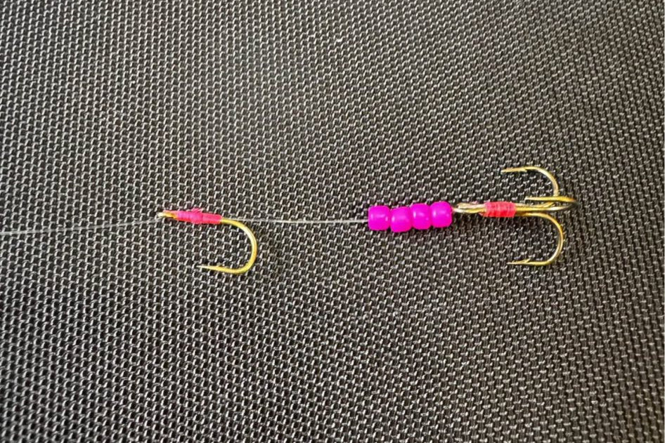 Sliding Bait Rigs - #10 Bronze Hook With Pink Beads