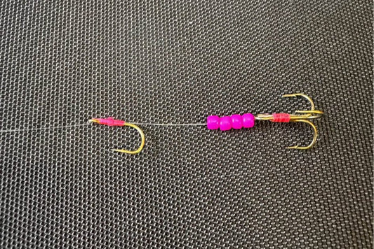 Sliding Bait Rigs - #10 Bronze Hook With Pink Beads