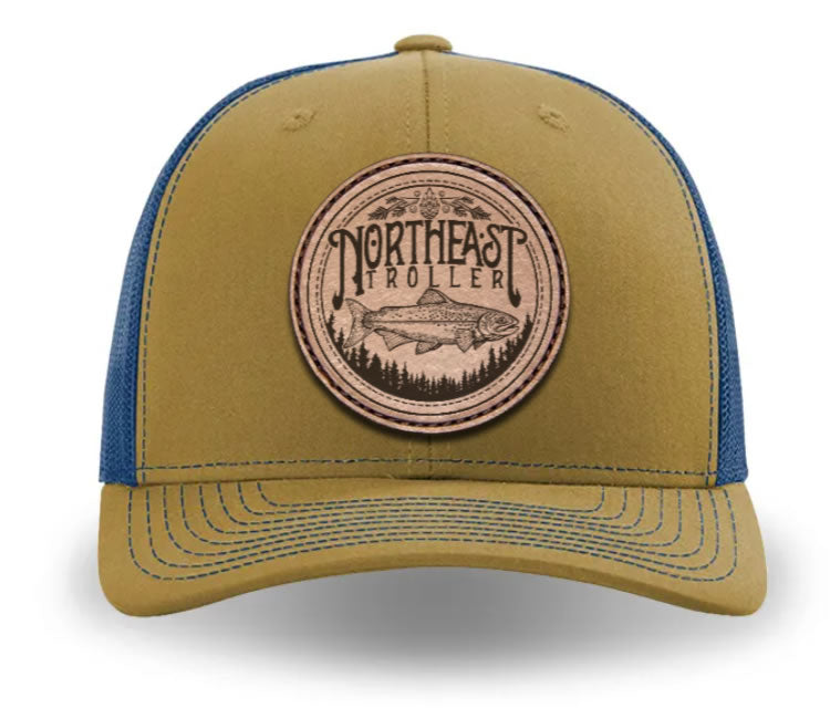 Northeast Troller Leather Patch Hat - Ochre & Blue