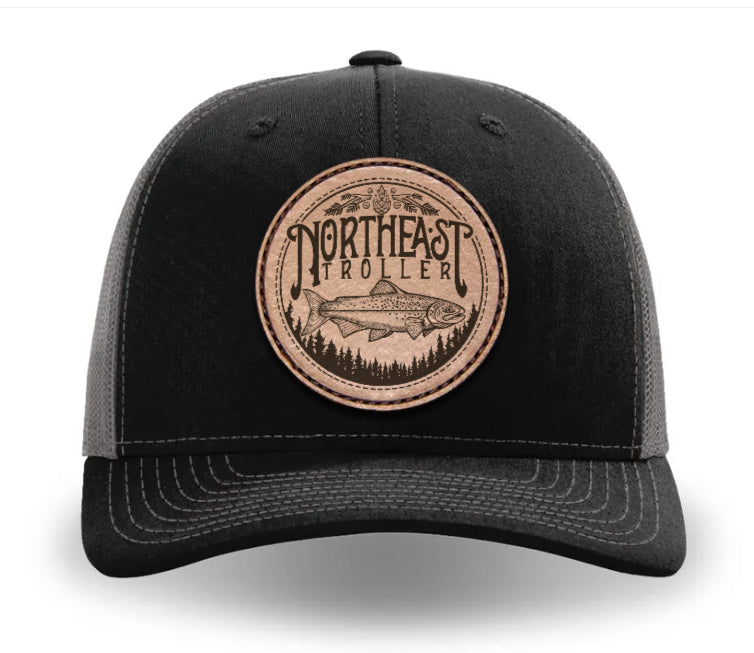 Northeast Troller Leather Patch Hat - Black & Charcoal